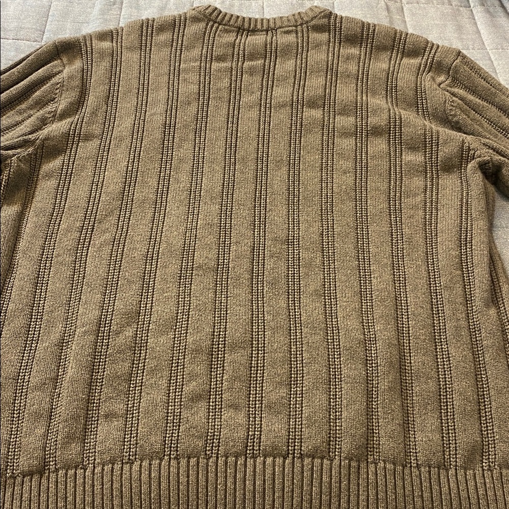 Chaps Grey Ribbed Knit Sweater - Picture 6 of 7
